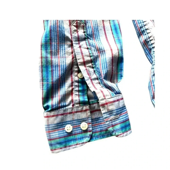 Saddlebred Wrinkle Free Stretch Plaid Button Up Long Sleeve Men’s Shirt Large - Picture 5 of 9